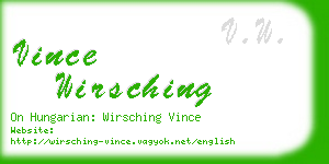 vince wirsching business card